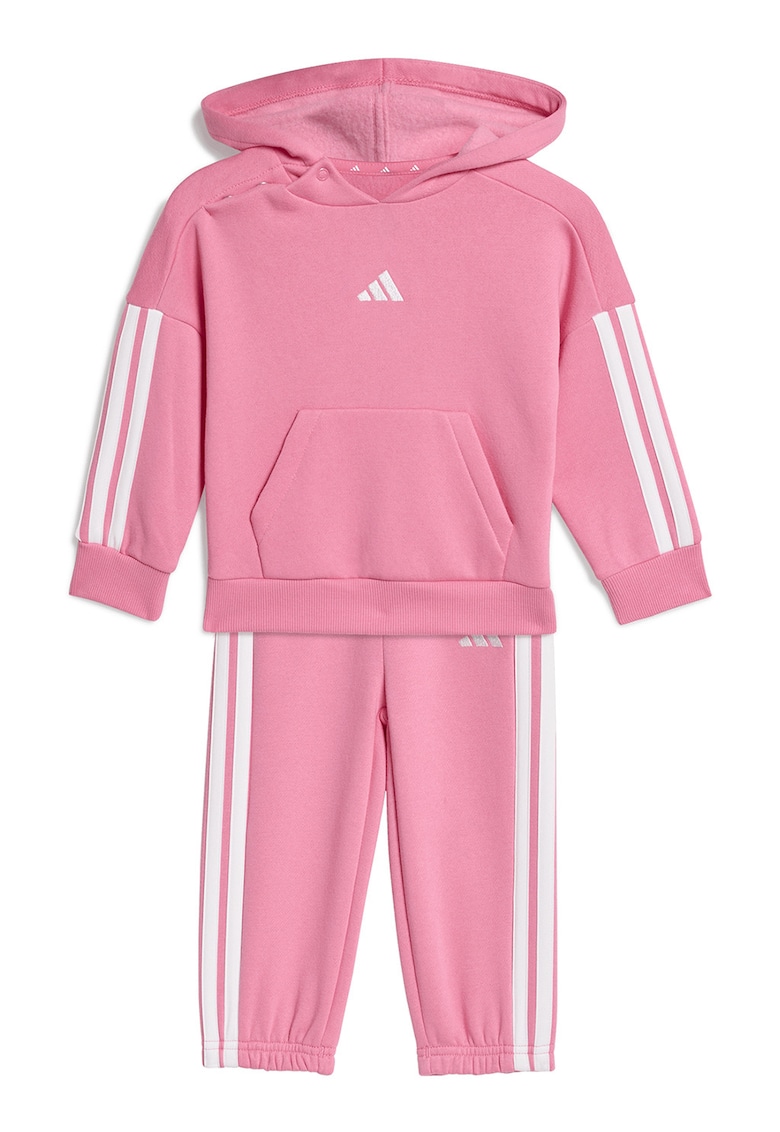 Trening din amestec de bumbac cu gluga - Alb/Roz