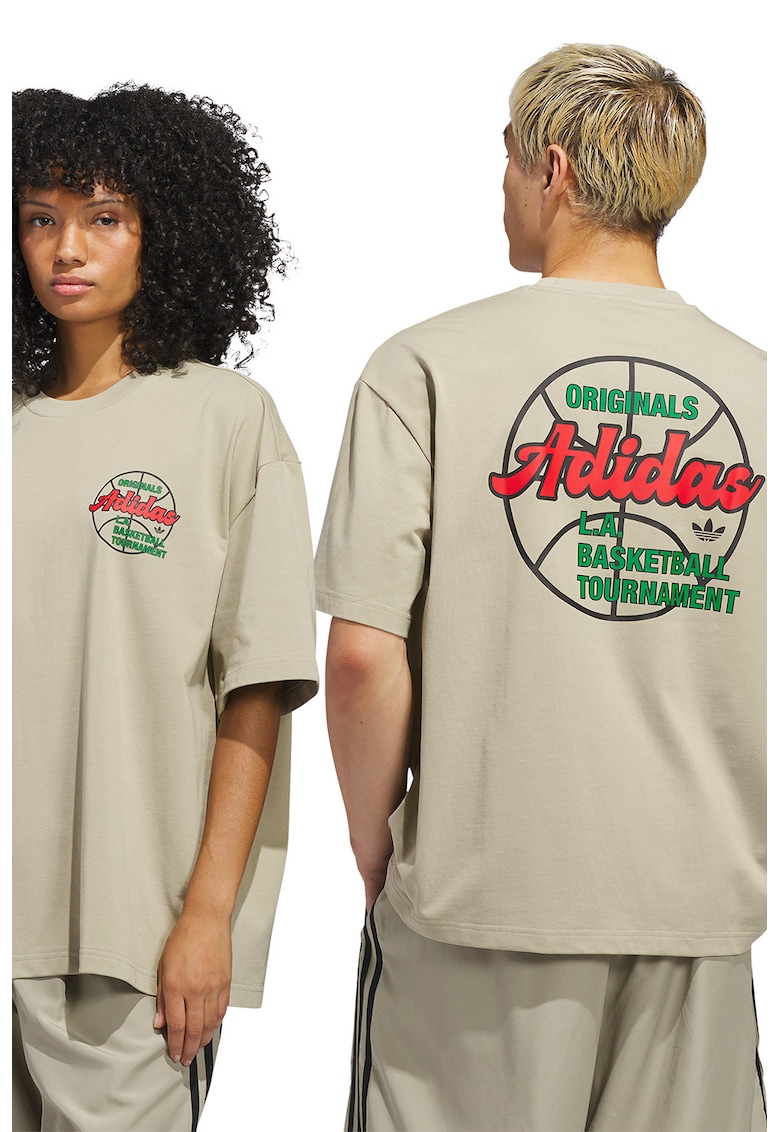 Tricou unisex lejer pentru baschet - Rosu/Kaki