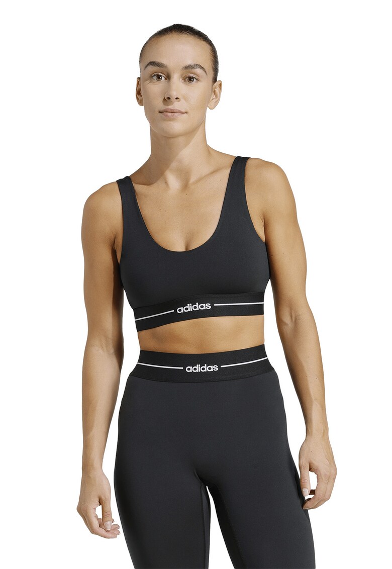 Bustiera cu sustinere usoara pentru fitness Hyperglam - Negru