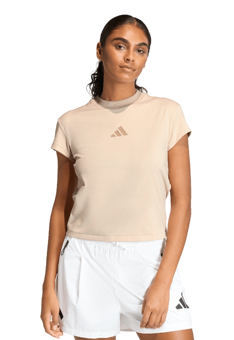 Tricou cu decolteu la baza gatului Z.N.E - Bej deschis