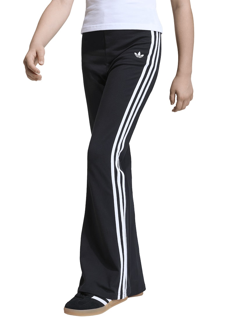 Colanti bootcut cu logo - Negru