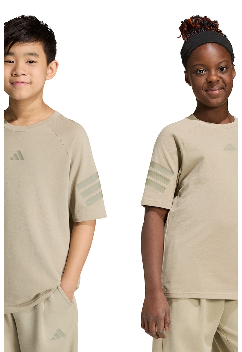 Tricou lejer unisex cu maneci raglan - Maro nisip