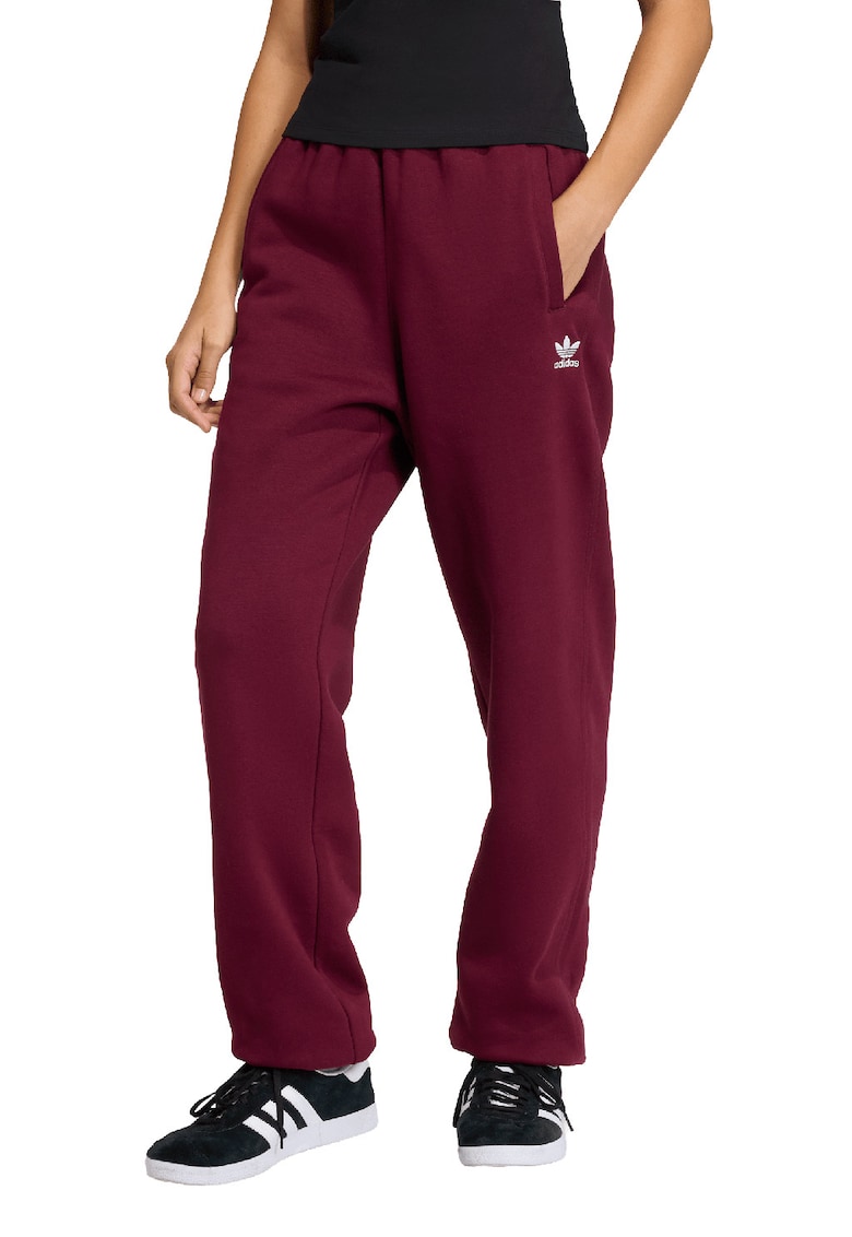 Pantaloni de trening cu buzunare oblice - Visiniu