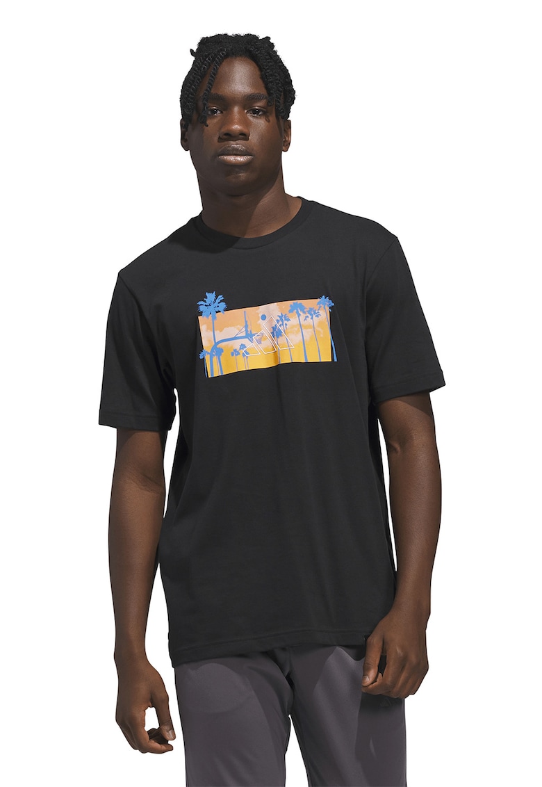 Tricou regular fit Photorl Crt - Negru/Portocaliu