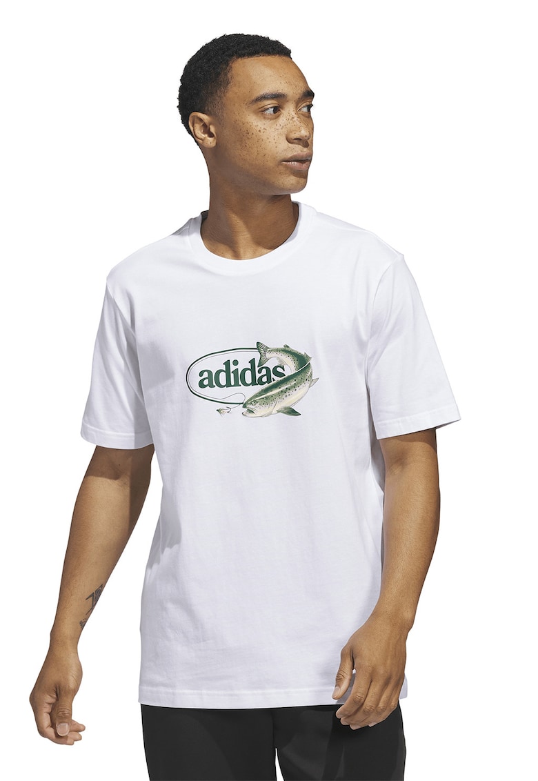 Tricou cu logo - Alb/Verde