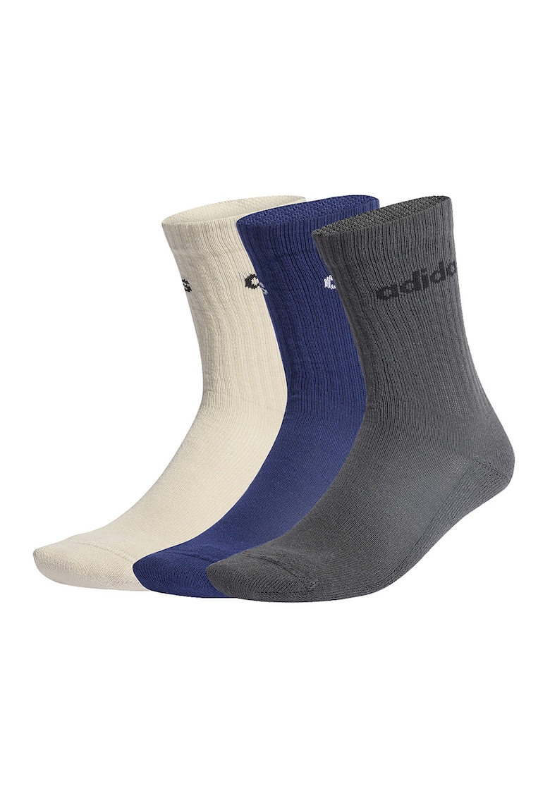 Set de 6 perechi de sosete - Alb fildes/Gri/Bleumarin
