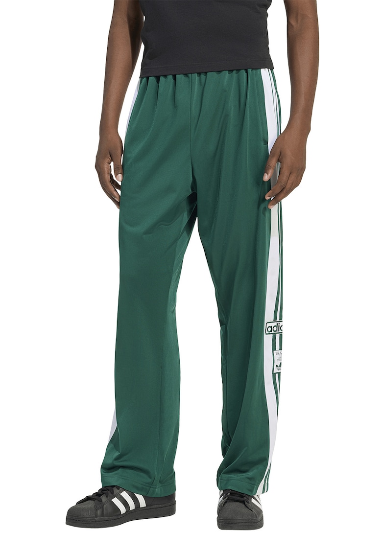 Pantaloni de trening cu capse laterale Adibreak - Verde aquamarin
