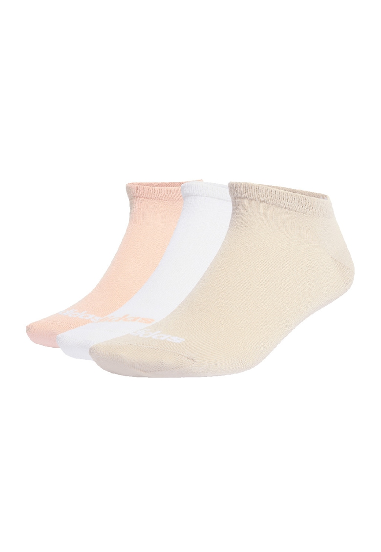 Set de sosete scurte pana la glezna unisex cu imprimeu logo - 3 perechi