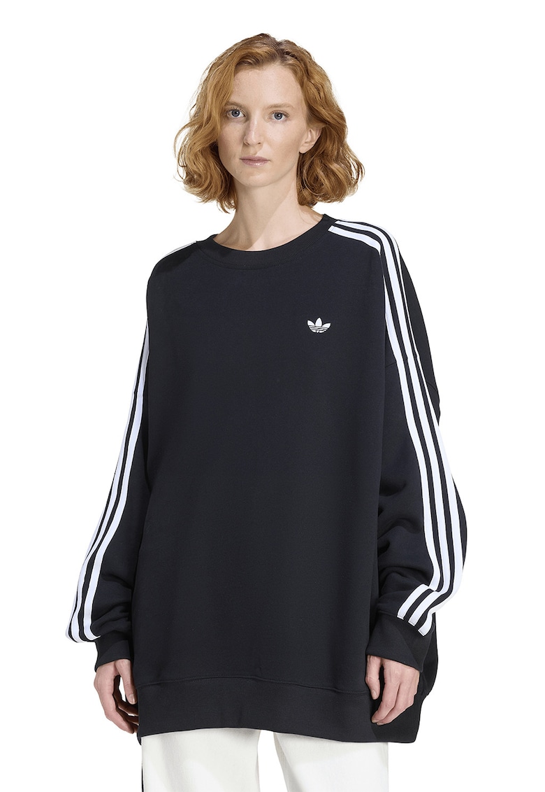 Bluza de trening supradimensionata cu logo 3S - Negru