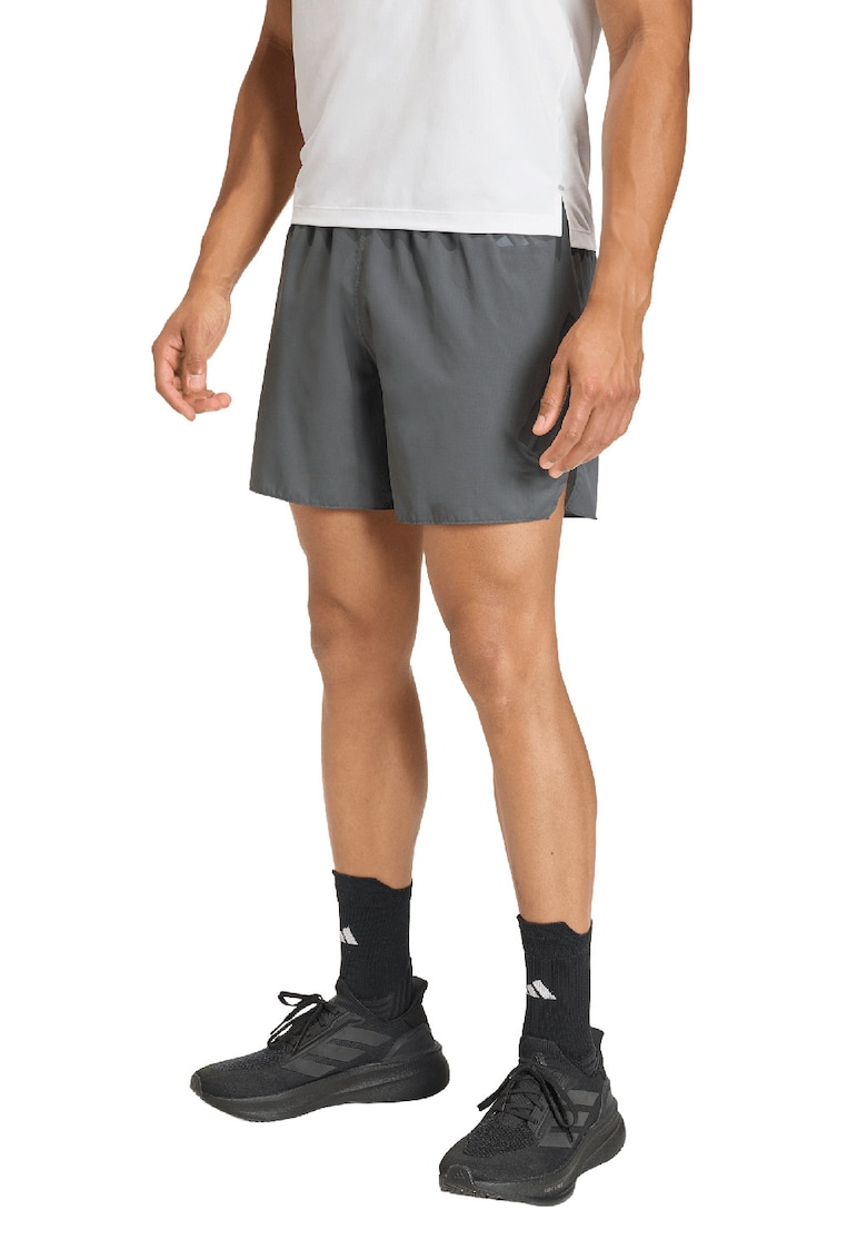Pantaloni scurti cu talie elastica - pentru alergare - Gri inchis