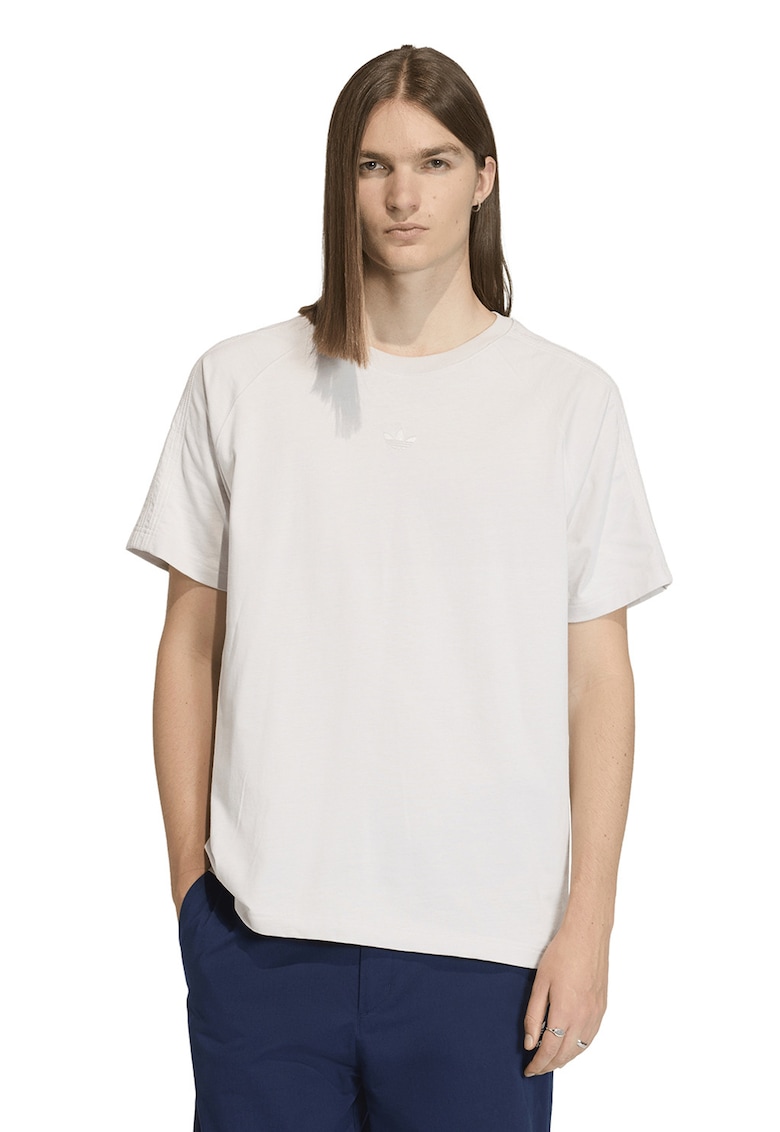 adidas Originals Tricou lejer din bumbac cu maneci raglan Essentials - Alb