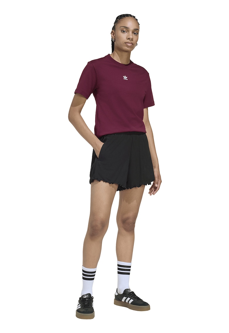 Tricou regular fit cu logo - de bumbac - Visiniu