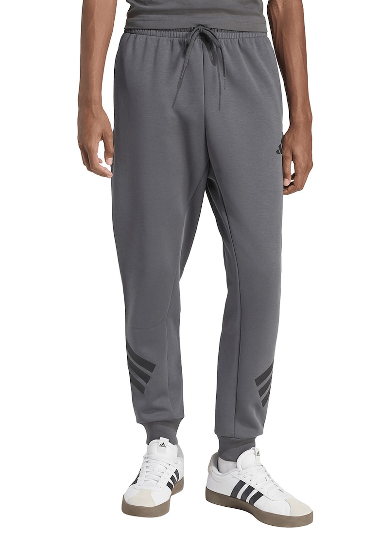 Pantaloni de trening din amestec de bumbac cu logo - Gri