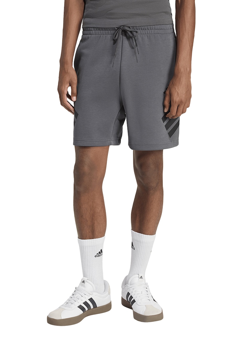 Pantaloni scurti relaxed fit din amestec de bumbac - Gri