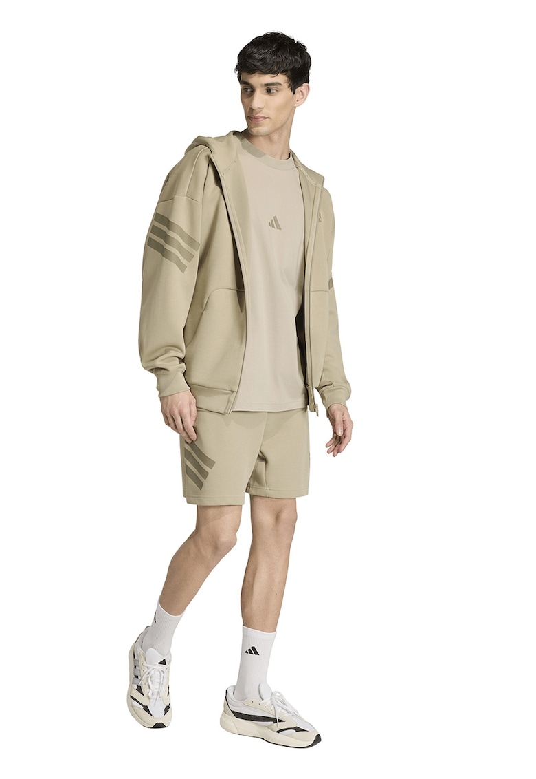 Pantaloni scurti relaxed fit din amestec de bumbac - Bej