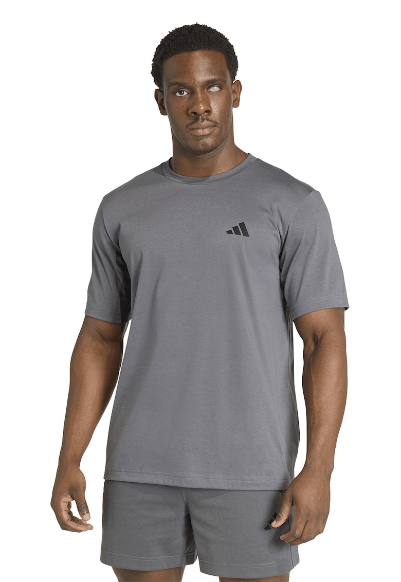 Tricou regular fit pentru fitness Essentials - Gri inchis