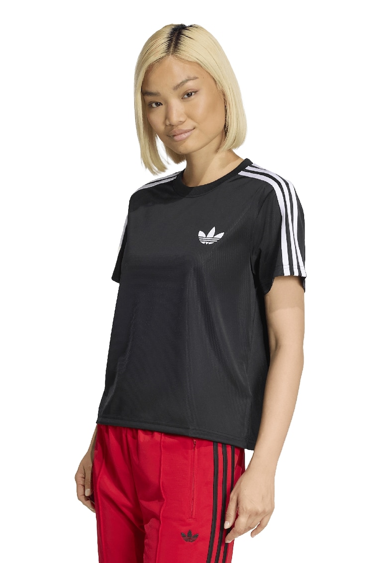 adidas Originals Tricou lejer Firebird - Alb/Negru