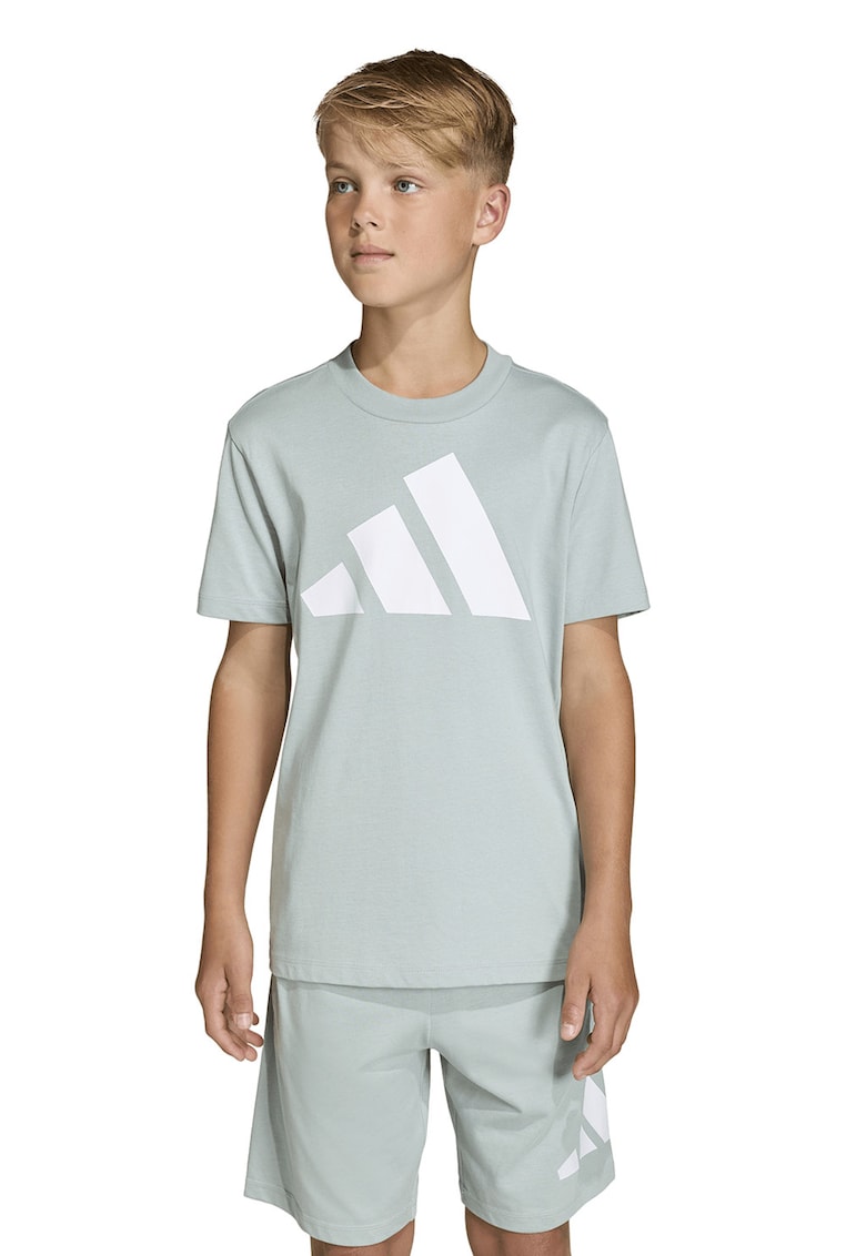 Tricou din bumbac cu imprimeu logo cauciucat