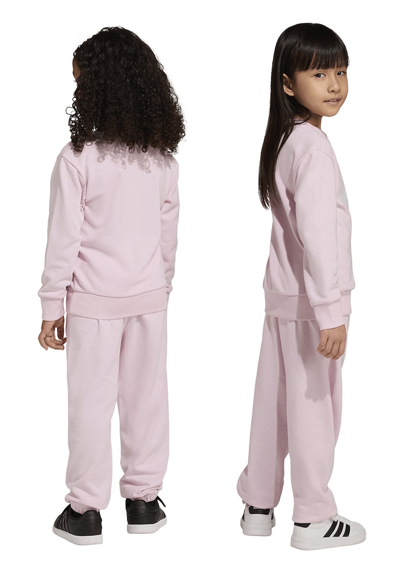 Trening din amestec de bumbac cu imprimeu logo - Alb/Roz