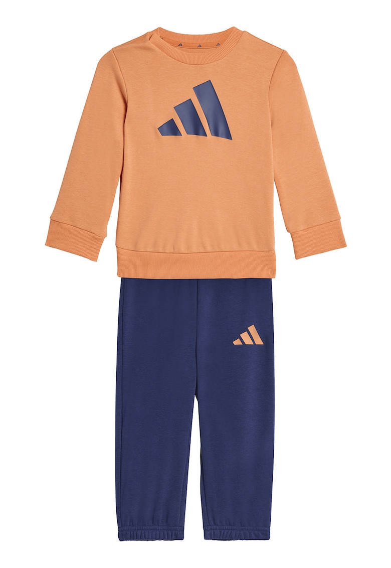 Trening cu imprimeu logo contrastant - Portocaliu pal/Bleumarin