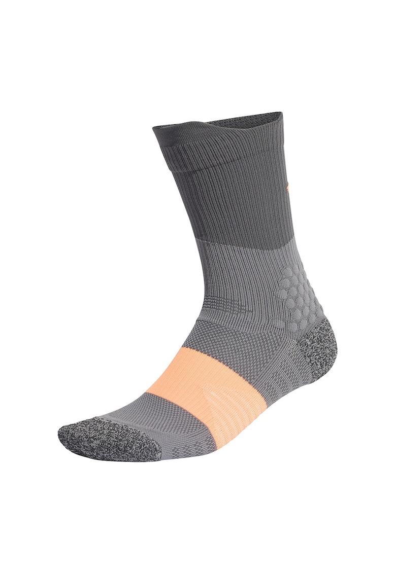 Sosete unisex cu logo pe partea din spate - pentru alergare - Gri/Piersica