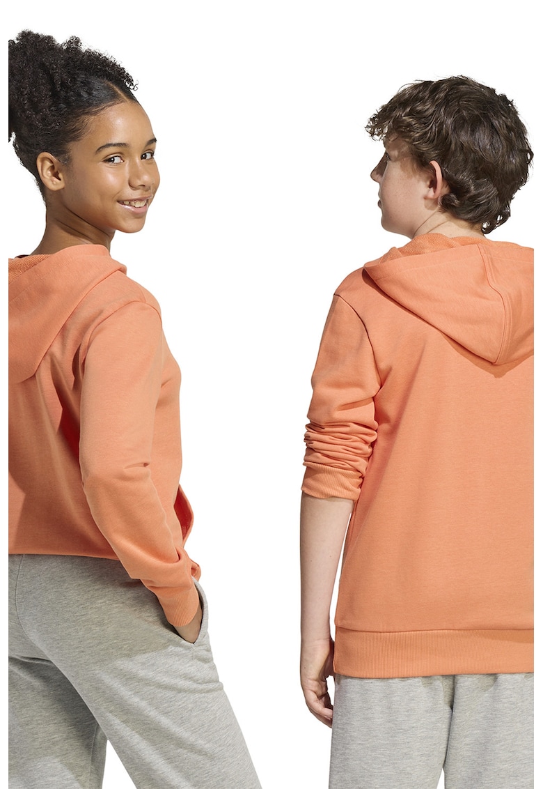 Hanorac cu imprimeu logo - Portocaliu pal/Albastru