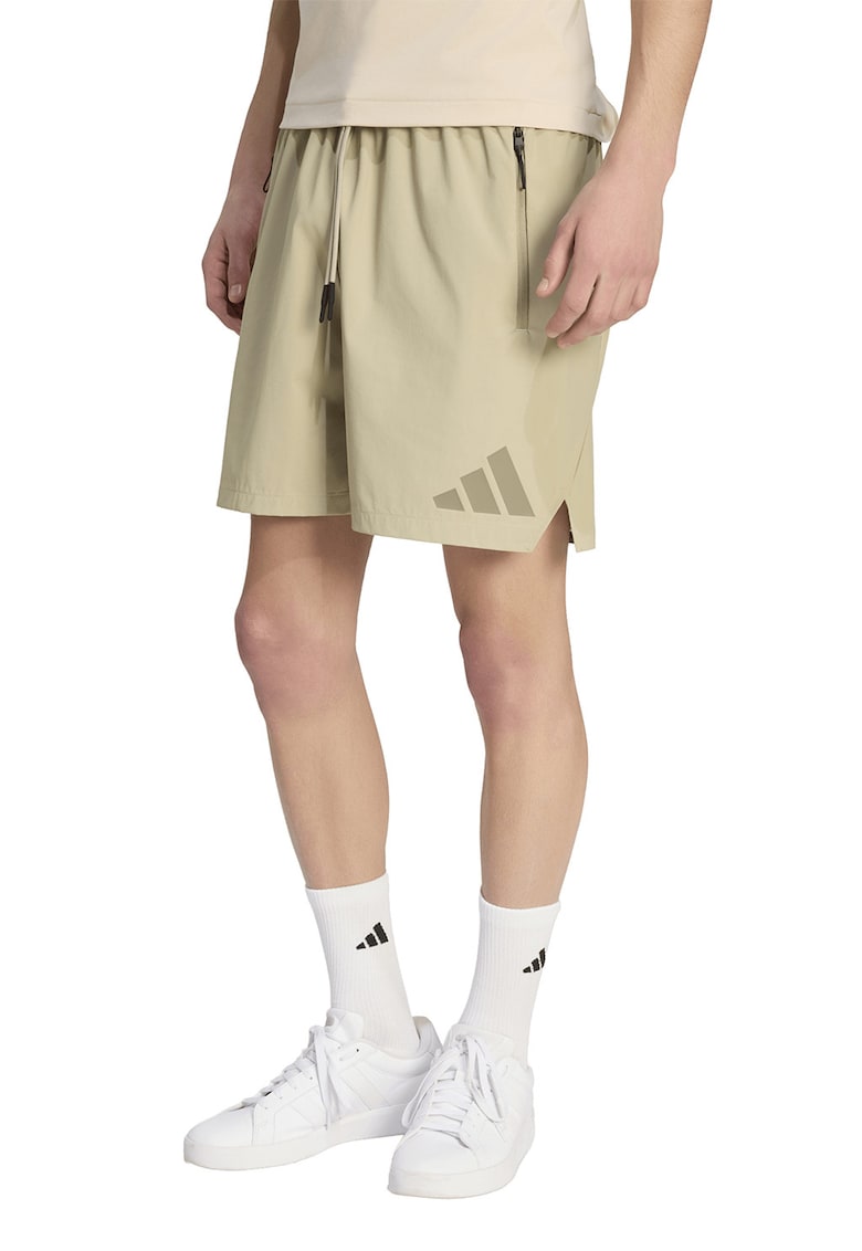 Pantaloni scurti cu buzunare cu fermoar Z.N.E. - Maro deschis