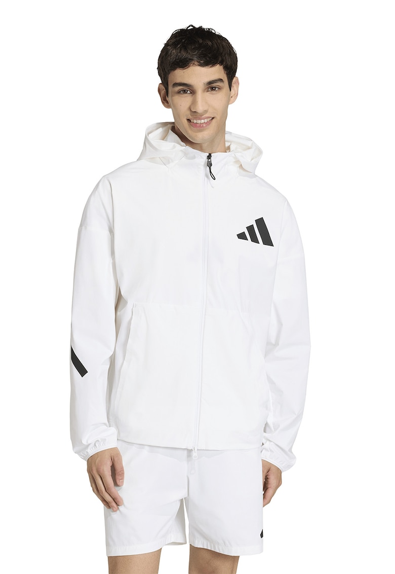 Jacheta lejera cu gluga Z.N.E. - Alb optic