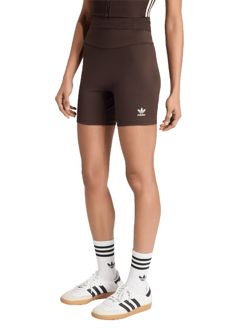 Colanti scurti cu talie inalta Essentials - Maro inchis