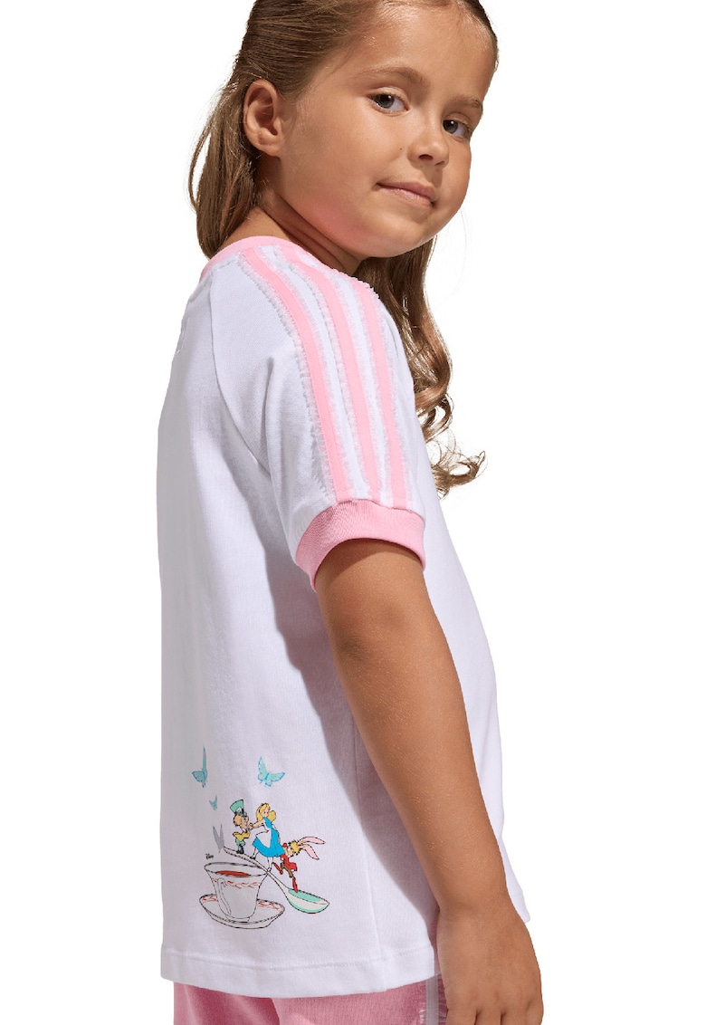 Set de tricou de bumbac si pantaloni scurti cu imprimeu logo