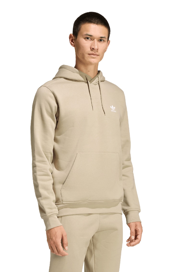 Hanorac cu buzunar kangaroo Essentials Trefoil - Bej deschis