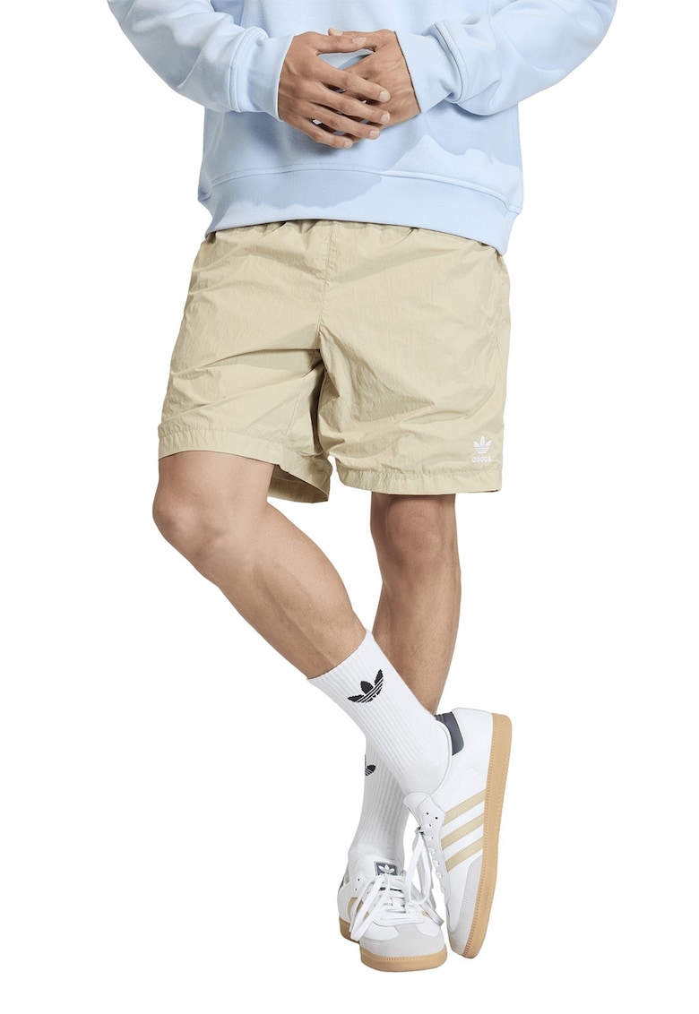 Pantaloni scurti cu buzunare laterale Trefoil Essentials - Maro nisip