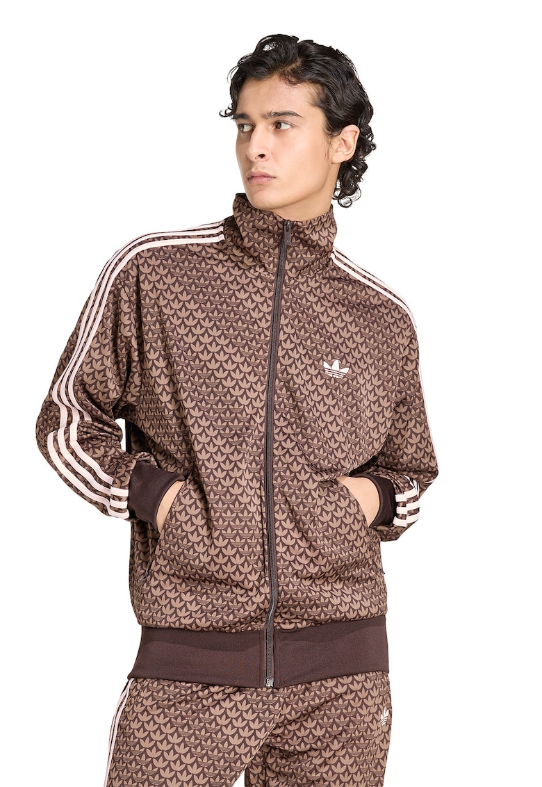 Bluza de trening cu fermoar si logo Firebird - Maro