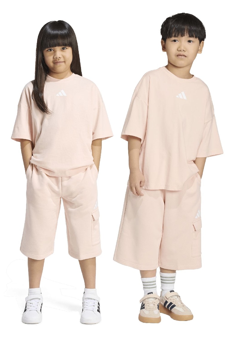 Set de tricou lejer cu imprimeu si pantaloni scurti - 2 piese