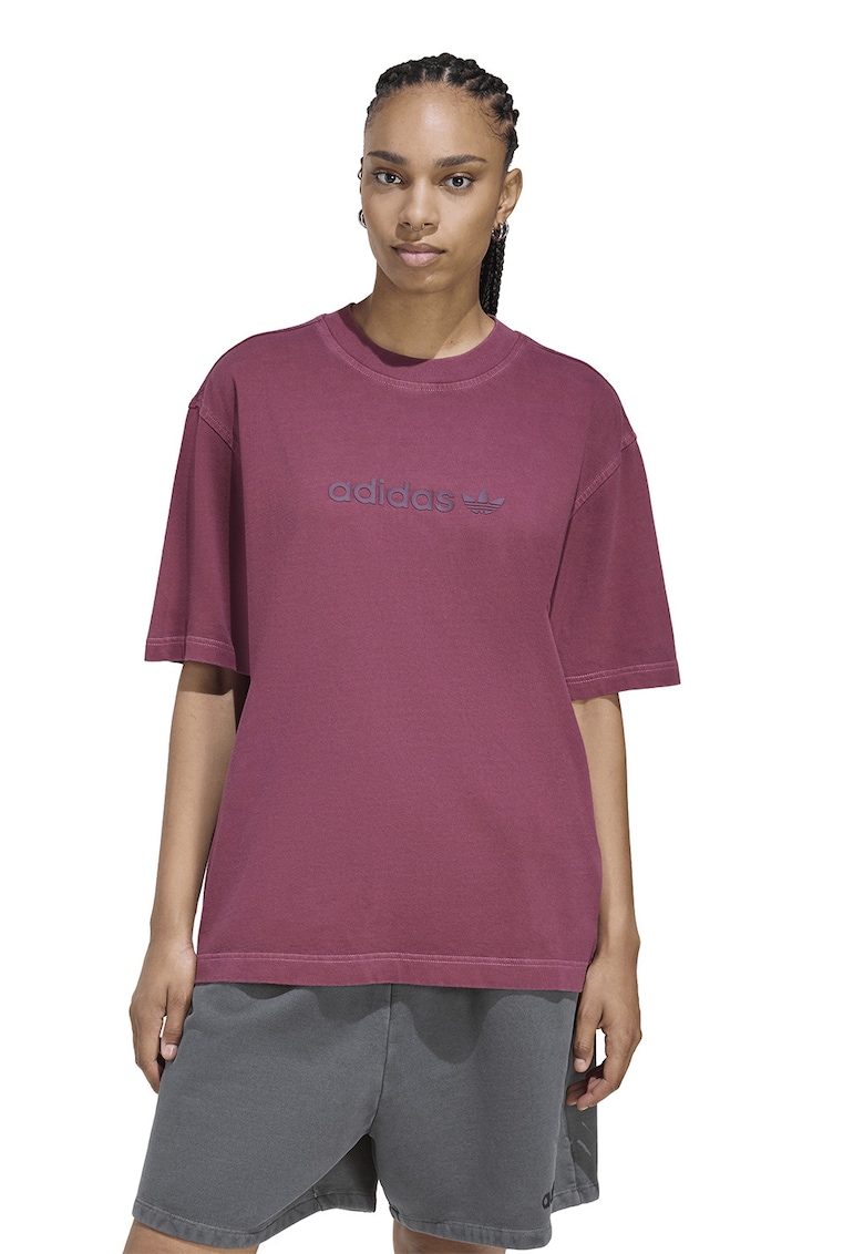 Tricou lejer de bumbac organic - Roz inchis