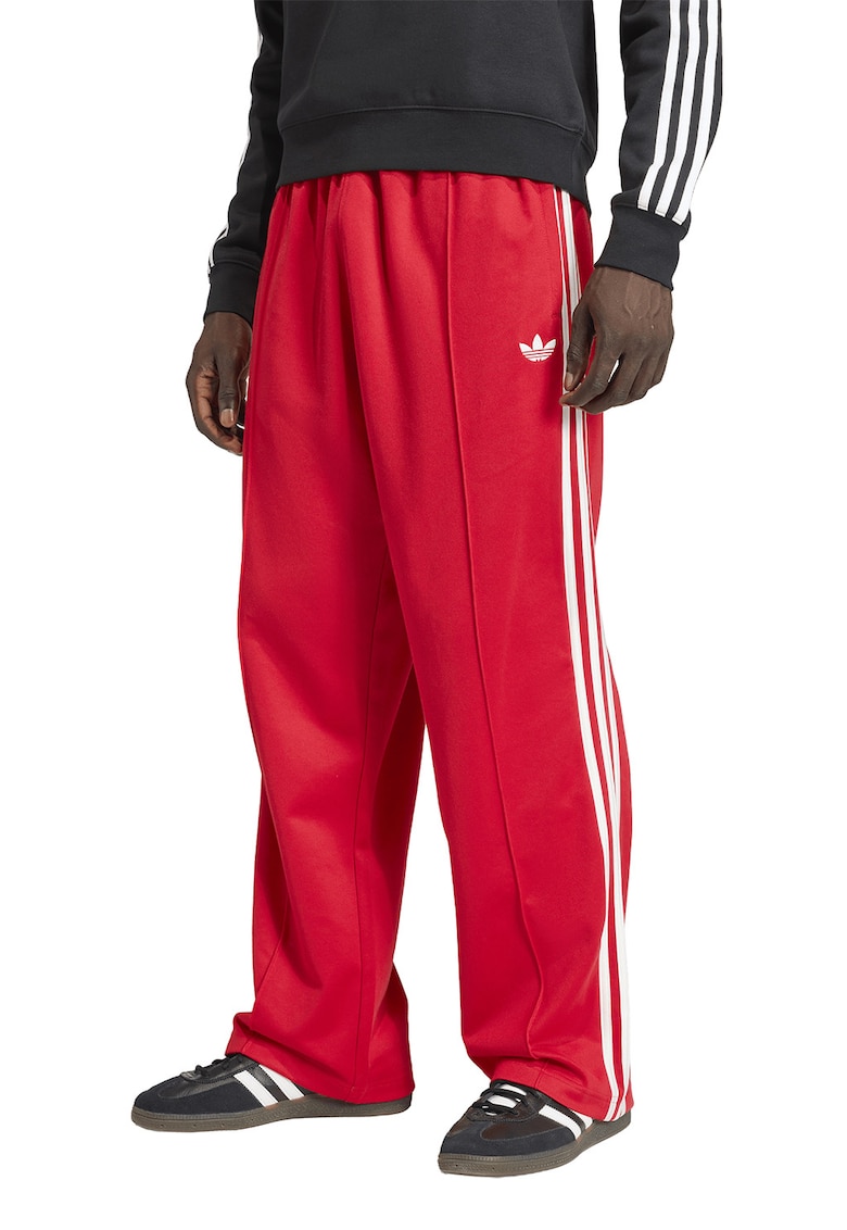 Pantaloni de trening cu segmente logo laterale - Rosu vermillion