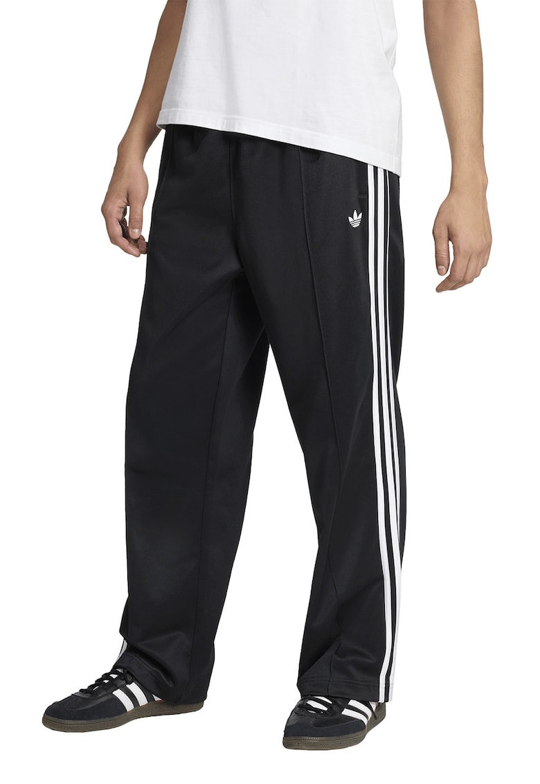Pantaloni de trening cu segmente logo laterale - Alb/Negru