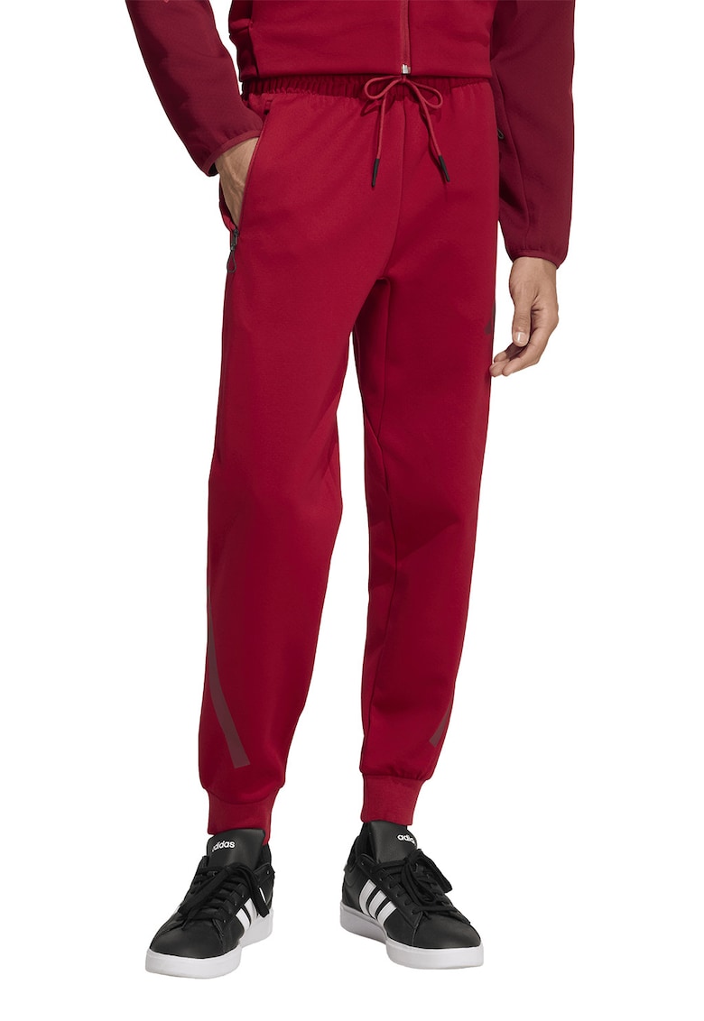 Pantaloni de trening relaxed fit cu snur Z.N.E. - Rosu inchis