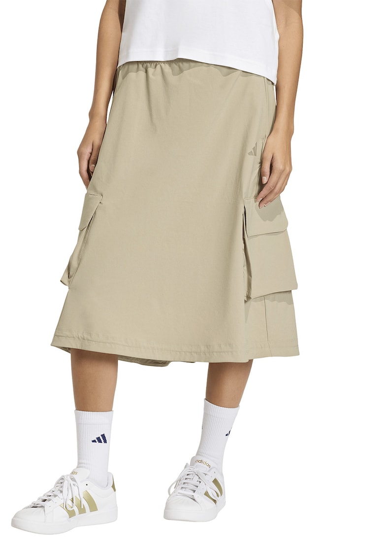 Fusta midi Q2 Cargo - Bej deschis