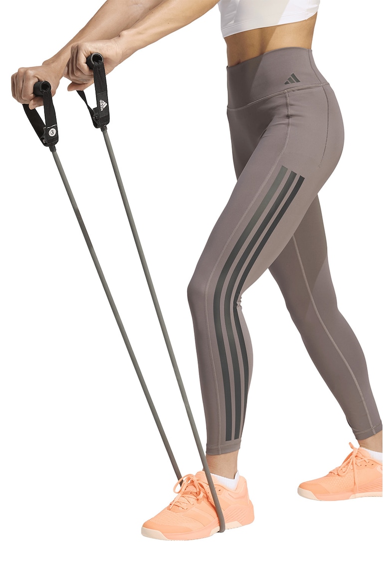 Colanti cu logo pentru fitness Optime - Negru/Gri inchis