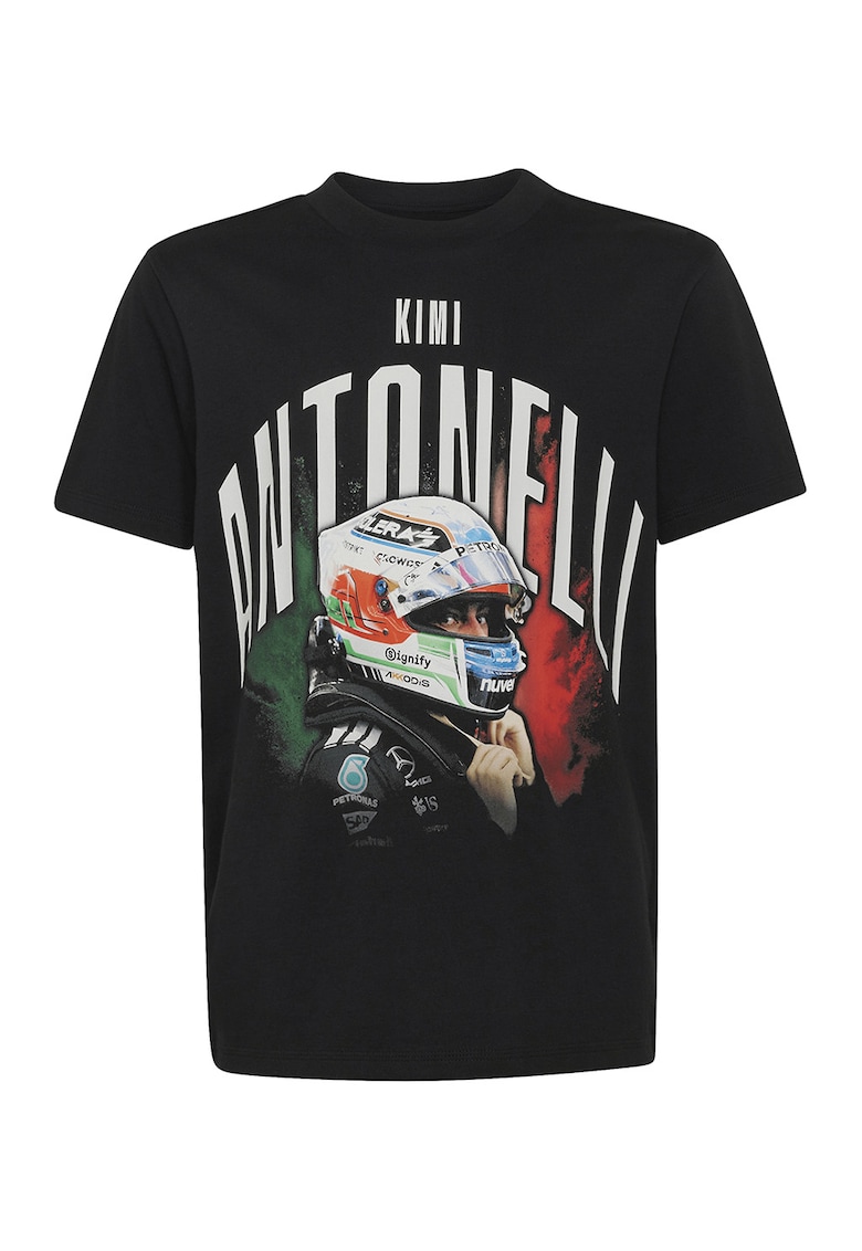 Tricou cu model grafic Mercedes-AMG Petronas Formula 1 - Alb/Negru