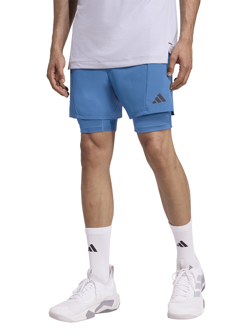 Pantaloni scurti pentru antrenament D4T - Albastru deschis