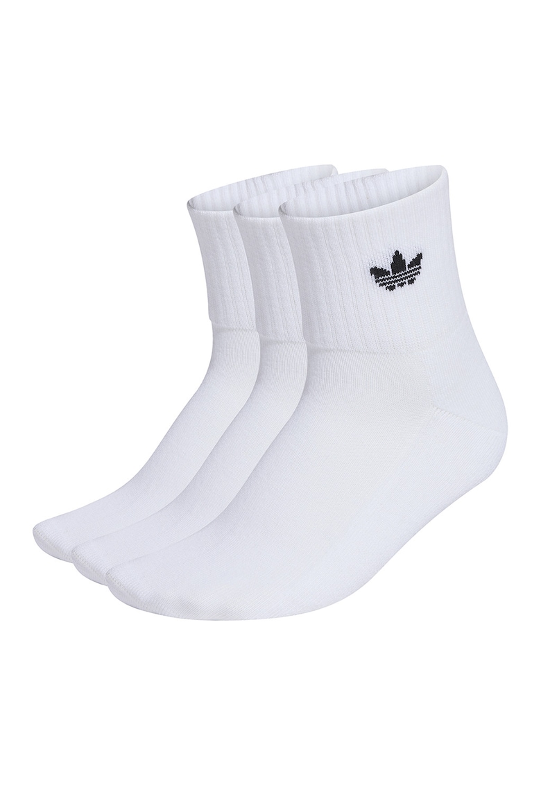 Set de sosete scurte unisex - 3 perechi - Alb optic