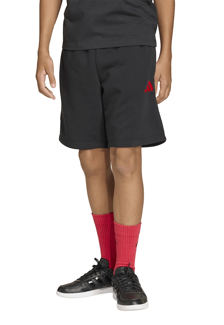 Pantaloni scurti de trening cu logo - Negru