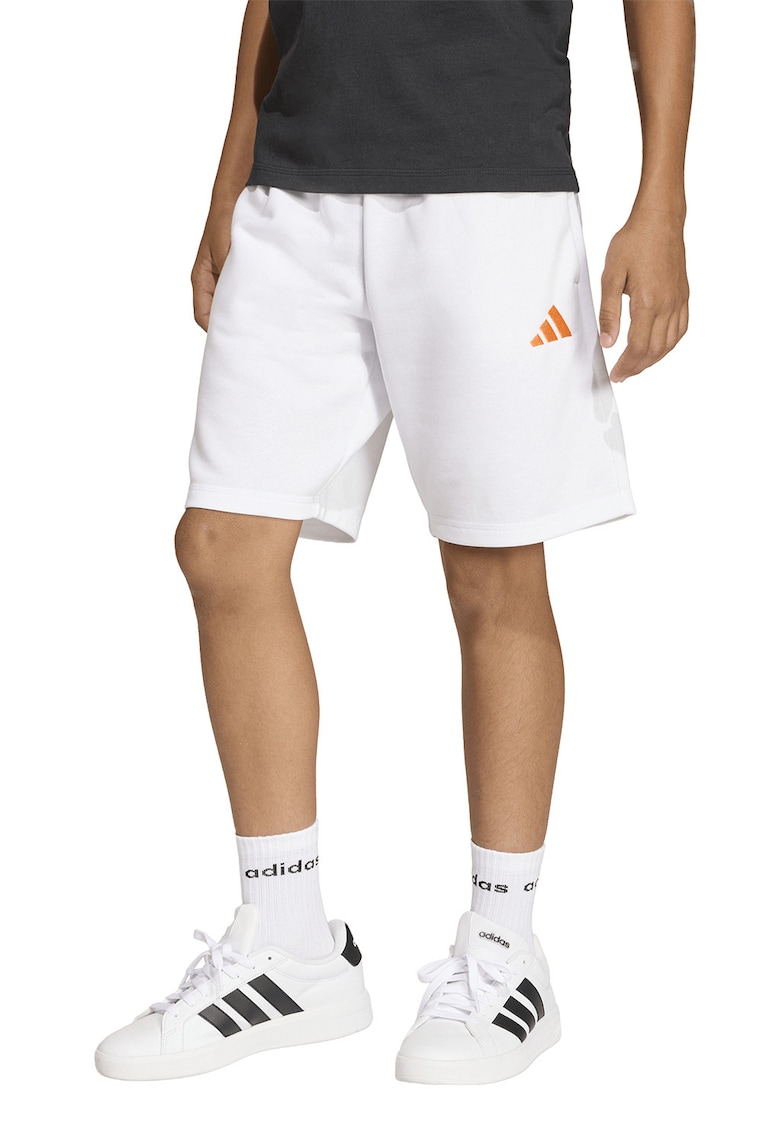 Pantaloni scurti de trening cu logo - Alb optic
