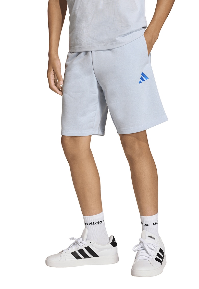 Pantaloni scurti de trening cu logo - Albastru pal