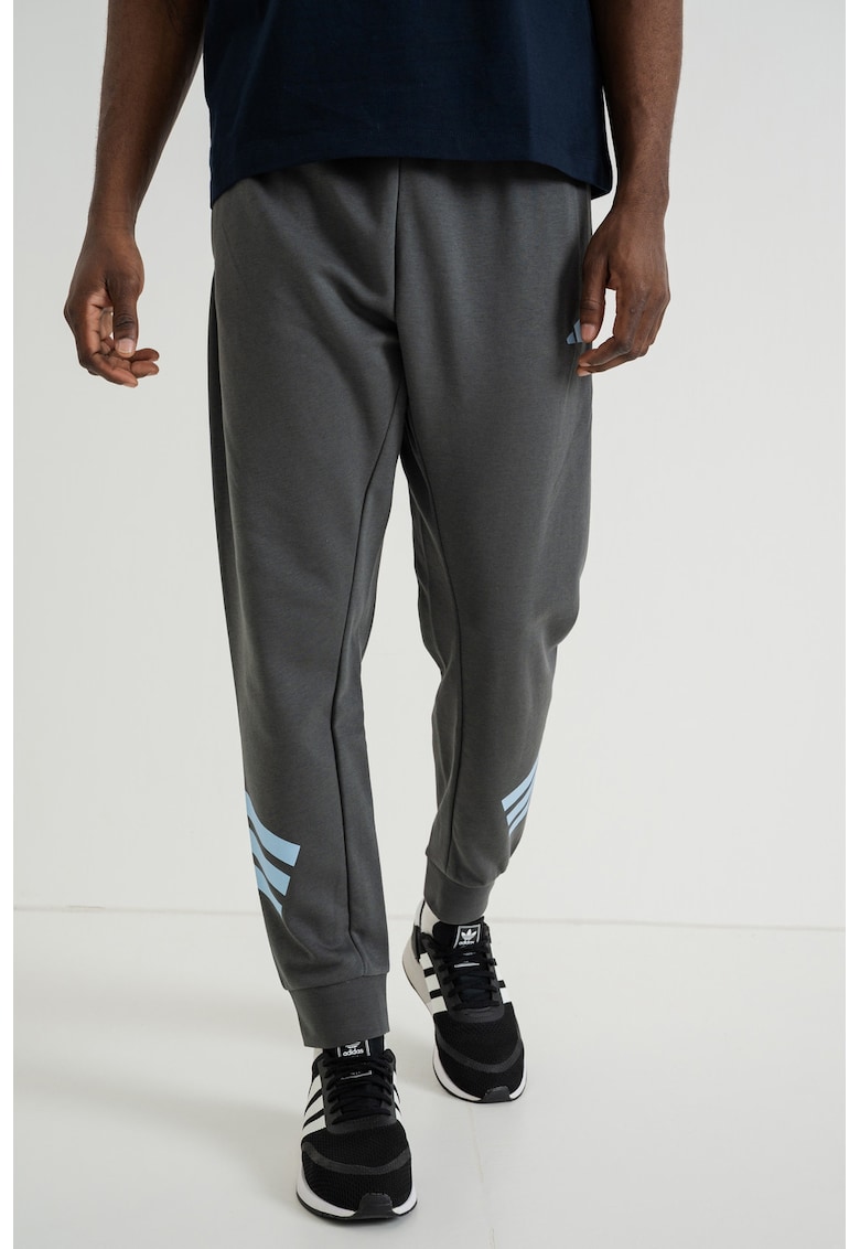 Pantaloni de trening regular fit cu talie ajustabila - Gri inchis