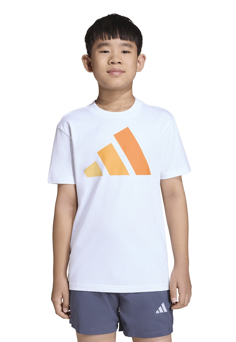 Tricou din bumbac cu imprimeu logo cauciucat