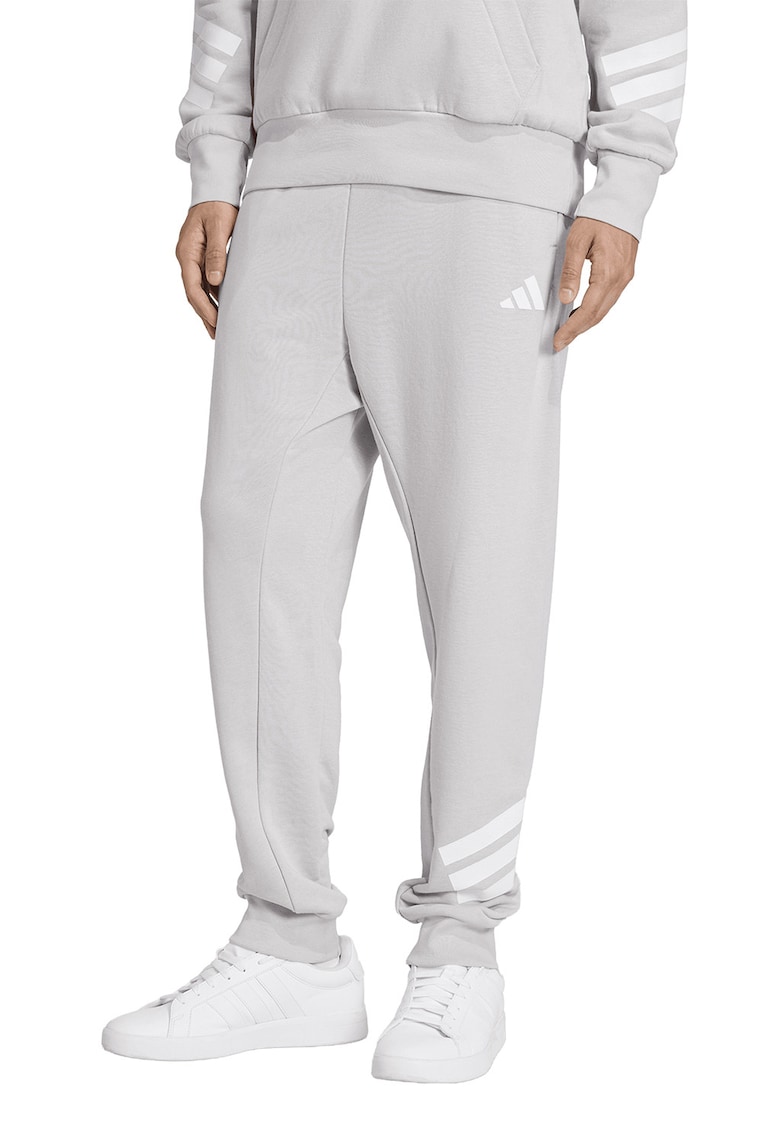 Pantaloni de trening regular fit cu talie ajustabila - Alb murdar