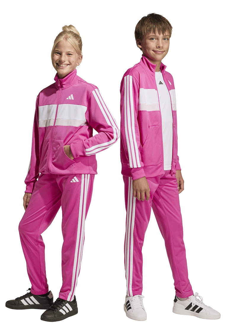 Trening cu logo si fermoar Tiberio - Alb/Roz